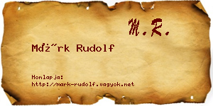 Márk Rudolf névjegykártya